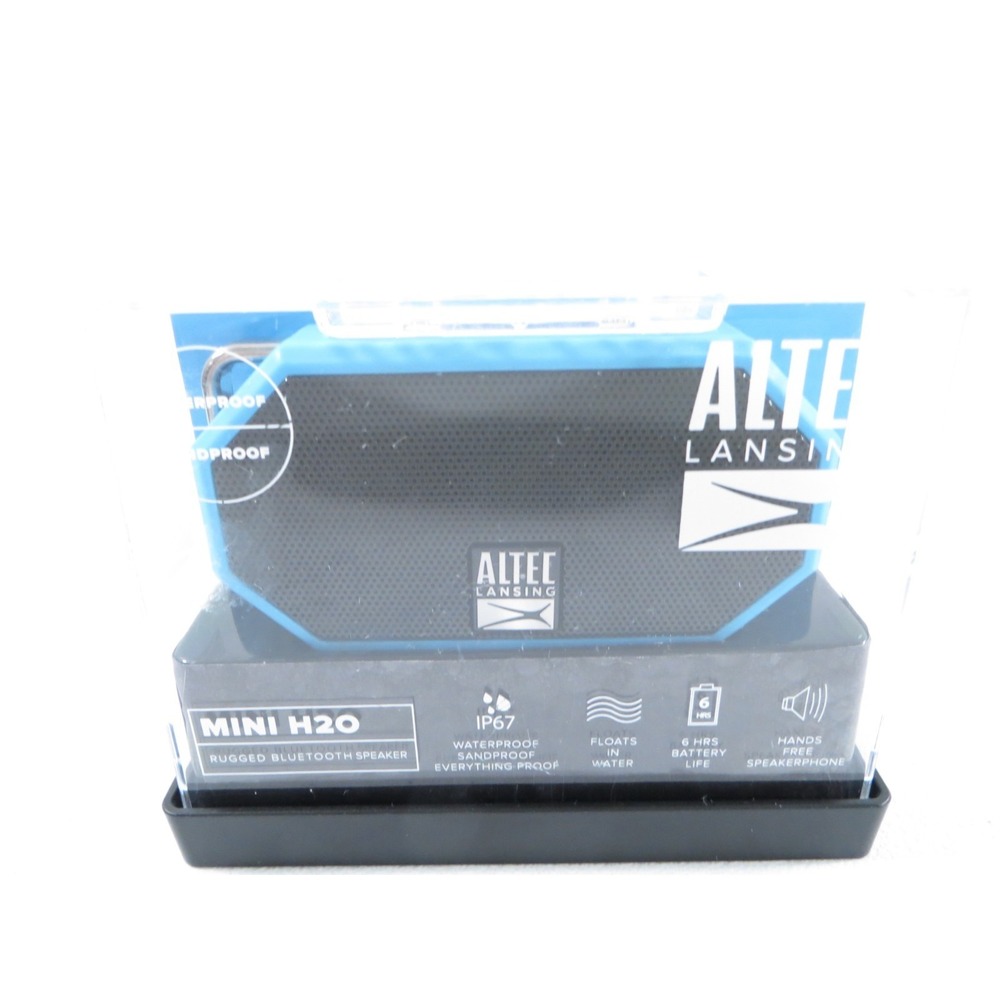 Altec Lansing Mini H20 Rugged Waterproof Sandproof Bluetooth Speaker Blue TESTED - Picture 2 of 4